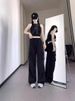 Aria Basics French Style Cargo For Women 2024 New Spring And Autumn Small Stature Wide-Leg Casual Loose Hiking Sports Pants_ecoleips.com