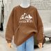 Women's Korean Style Fleece Lined Thickened round Neck Sweatshirt Loose Casual plus Size Top Stylish And Youthful Autumn Winter 2023_ecoleips.com