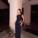 Women's Clothing High End Boutique Fashionable Hot Diamond Oblique Shoulder Hollow Waist Fishtail Sleeveless Dress Evening Dress_ecoleips.com
