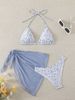 Women's Floral Two Piece Swimsuit Set Sexy Wire-Free Vacation Style Bikini New European American Quality Amazon Export_ecoleips.com
