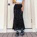 European American Cross-border 2026 Spring New Style Dark Green Floral Half-length Fishtail Skirt, Casual And Versatile,_ecoleips.com
