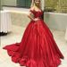 Women's Clothing Ladies New One Shoulder Red Long Temperament Wedding Dress_ecoleips.com