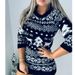 2020 Autumn And Winter New Sweater Women's All-Match Christmas Theme Knitted Long-Sleeved Dress_ecoleips.com