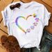 Wholesale Cross-border Clothing, Simple Letter-print, Heart And Dog Paw Women's T-shirts_ecoleips.com