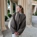 Women's Double-Breasted Wool Blend Notch Collar Short Coat - Lightweight Long-Sleeve Jacket For Autumn & Winter_ecoleips.com