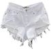 Women’s Clothing Fashion Low Waist Shorts Women's Raw Edge Pants New Summer White Jeans Ripped A Line Hot Pants Trend_ecoleips.com