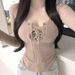 Women's Long Sleeve T-Shirt Pure Alluring Style Spring Autumn Subtle Design Curved Tight Fit Tie up Busty Top 2026_ecoleips.com