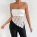 Aria Basics Aria Basics Summer Hot Sale Off-Shoulder One-Shoulder Tube Top Women's T-Shirt European And American Sexy Waist-Cinching Lace_ecoleips.com