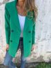 2025s Autumn New Solid Color Fashionable Long Sleeved Suit Jacket For Women_ecoleips.com