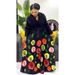 Women's Clothing Rose Print Irregular Temperament Large Size Women's Skirt Suit_ecoleips.com