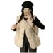 Aria Basics Fall/Winter 2025 Fluffy Vest Sleeveless Casual Versatile Warm Furry Top Coat_ecoleips.com