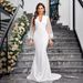 Women's Clothing fashion solid color perspective mesh splicing sexy fishtail skirt dress _ecoleips.com