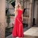 New Fashion Banquet Slim Fit Sexy Solid Color U-Neck Patchwork Vest Long Skirt Dress_ecoleips.com