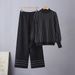 Women's Color Blocked Batwing Sleeve Knit Top High Neck Pullover Fashionable Chic Striped Design New Autumn Style_ecoleips.com