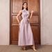 Women's Clothing Muslim Solid Color Casual Sleeveless Base Dress High Collar Belt Dress_ecoleips.com