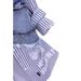 Women's Clothing Retro Denim Layering Shirt Vest – Striped Two-Piece Top With V-Neck (White/Striped, Sizes M-4XL)_ecoleips.com