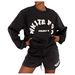 Trendy Streetwear Letter Print Hoodie & Jogger Sweatsuit Set For Women - Soft Fleece Loungewear (Black/White/Khaki/Green/Pink/Blue, S/M/L/Xl)_ecoleips.com