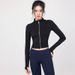 Lulu's New Tight-fitting Yoga Jacket For Women, Short Sports Fitness Wear, Running Long-sleeve Slim-fit Zip-up Top_ecoleips.com