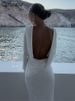 Cutenew High Street Women Maxi Dresses Classic Solid Backless Full Sleeve Sheath Concise Robe Female Elegant Banquet Vestidos_ecoleips.com
