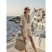 Women's Japanese Style Striped Ramie Bamboo Fiber Top Loose Fitting Casual V Neck Flutter Sleeve Shirt And Shorts Set_ecoleips.com