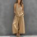 Women's Two Piece Set Wide Leg Pants And Sleeveless Vest Solid Color Spring Summer New Arrival_ecoleips.com