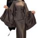 Women's Clothing round neck bat sleeve top casual skirt elegant suit female_ecoleips.com