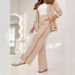 Women's Ribbed 2-Piece Suit Set - Solid Color Office Wear Professional Outfit_ecoleips.com