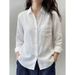 High-end 2026 Spring And Autumn New Simple Versatile Shirt, Elegant Fashion Top, European Style Women's Clothing Trend_ecoleips.com