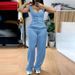 Women's Clothing Elegant Suspenders Short Tight Vest Casual Wide Leg Pants Suit_ecoleips.com