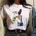 Popular Fashion Urban Girl Cartoon Base Shirt, Round Neck, Half-sleeve, Loose-fitting Women's T-shirt_ecoleips.com