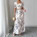 Women's Summer Skirt Set Square Neck Printed Export European American Short Sleeved Clothing_ecoleips.com