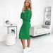 New Spring Autumn Two-Piece European And American Women's Clothing Vest Dress V-Neck Sweatshirt Knitted Sweater_ecoleips.com