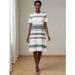 Bohemian Style Women's Short Sleeve Dress Geometric Pattern Slim Fit Summer Wear New Arrival Foreign Trade Knitted Clothing_ecoleips.com