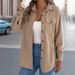 Women's Corduroy Long Sleeve Shirt High Quality Casual Commuting Jacket Simple Style For AutumnForeign Trade_ecoleips.com
