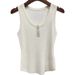 Aria Basics Aria Basics German Yangzi Yarn Round-neck Buttoned Knitted Vest, Thin Outerwear Base Top, Layered Sleeveless Ribbed Vest For Women_ecoleips.com