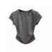 Spice Girl Pure Wish Waist T-Shirt Short Sleeve Women's Summer New Solid Color Bottom Pullover Slim Top_ecoleips.com