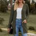 Women's Long Sleeved Cardigan Jacket Solid Color Brushed Pit Strip Design Autumn New Clothing For Women_ecoleips.com