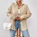 Women's Clothing Dropped Shoulder Bat Shirts Long Sleeved Shirts_ecoleips.com