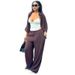Women's Clothing Women's Oversized Lapel Shirt With Wide-Leg Pants Set - Summer Casual Comfort Outfit_ecoleips.com