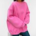 Cross-border European And American 2026 Fall/Winter Fashion Casual Solid Color Round Neck Loose Elegant_ecoleips.com