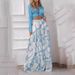 Women's clothing new printed casual suit lapel sexy strap shirt high waist wide leg pants two piece suit_ecoleips.com