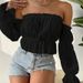 Women's Clothing Women's Spring And Summer Sexy One Line Collar Off Shoulder Ruffled See Through Chiffon Pleated Shirt_ecoleips.com