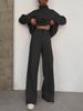 Women's Knitted Two-Piece Set Lace-Up Casual Fashion Suit Polyester Comfortable Sweater Co-ords_ecoleips.com