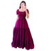 2025 Cross-Border New Spring Summer European And American Women's Off-Shoulder Floral Long Fairy Dress_ecoleips.com