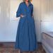 Elegant Embroidered Oversized Shirt Dress With Lace Detail – Comfortable Loose Fit, Long Sleeve, A-Line Silhouette For Women, Available In Multiple_ecoleips.com