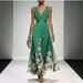 Women’s Flowy V-Neck Chiffon Dress – Floral Print, Sleeveless & Lightweight For Summer_ecoleips.com