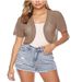 European And American Style Sheer Shawl Women's Top Cardigan Outerwear Summer Fashion Short Sleeve Breathable Mesh Beach_ecoleips.com