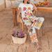 Women's Clothing Graffiti Print Loose Short Sleeved T Shirt Wide Leg Straight Pants Holiday Style Suit_ecoleips.com