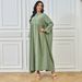 2024 New Model Foreign Trade Abaya Middle Eastern Muslim Robe Large Hem Fashionable Elegant Dress Cardigan Women's_ecoleips.com