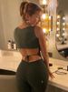 Sexy Backless Strappy Tank Top Women's Sleeveless European American Style Waist Revealing New Summer Export Inner Layer_ecoleips.com